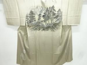 アンティーク　樹木風景模様男物長襦袢